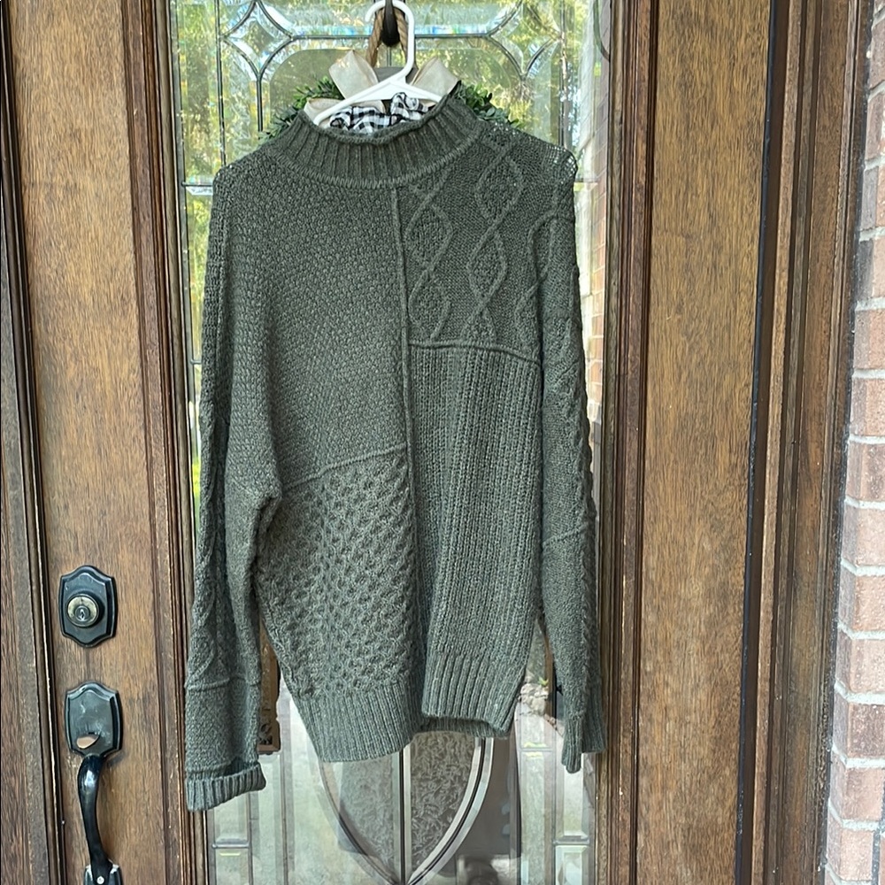 Olive Green Knit Sweater